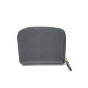 Prada Black Coin Triangle Leather Saffiano Wallet Logo Case